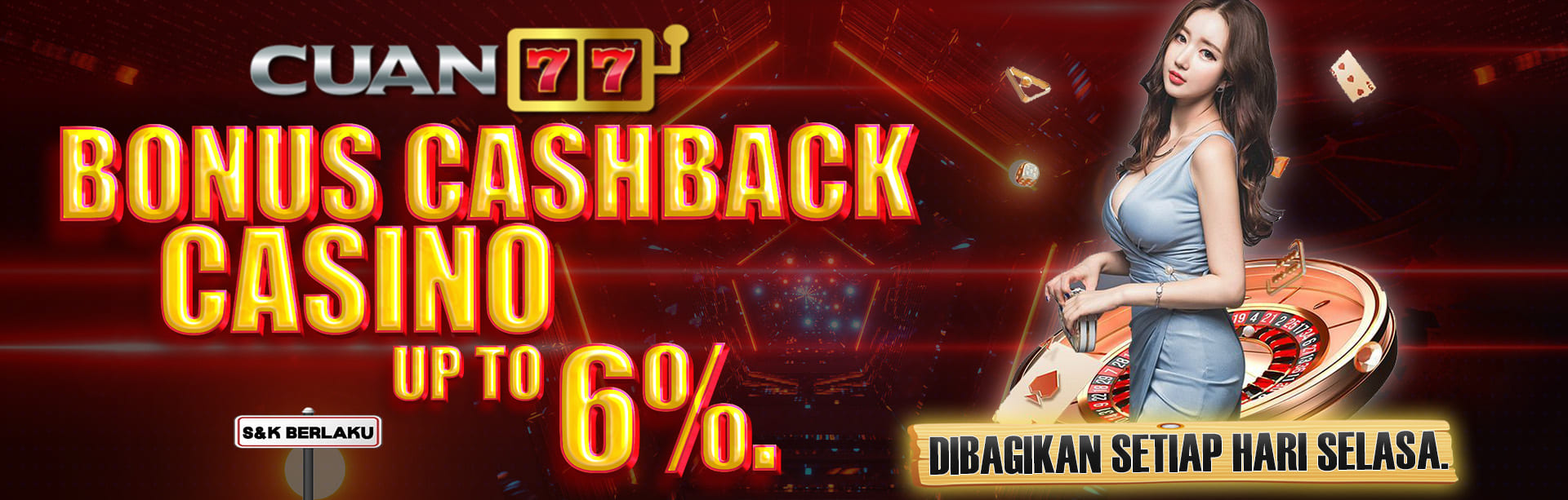 BONUS CASHBACK CASINO 6%