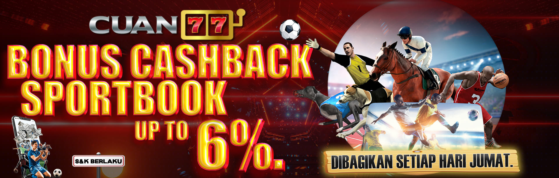 BONUS CASHBACK SPORTSBOOK 6%