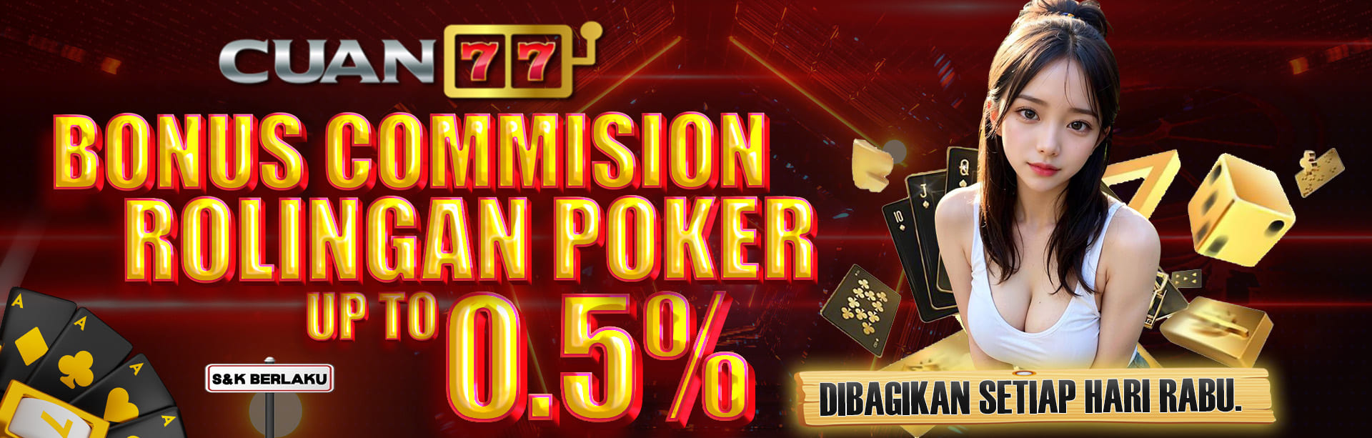 BONUS COMMISION ROLINGAN POKER 0.5%